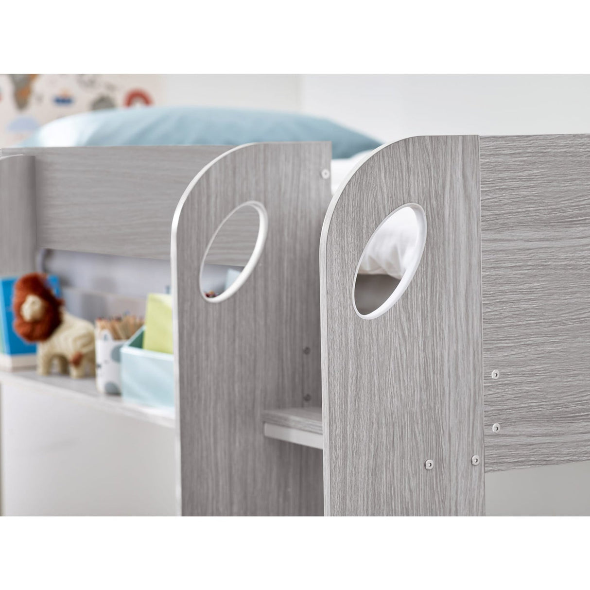 Wooden Bunk Bed With Underbed And Ladder - Mars