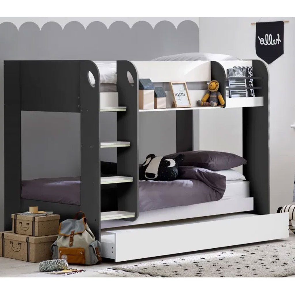 Wooden Bunk Bed With Underbed And Ladder - Mars