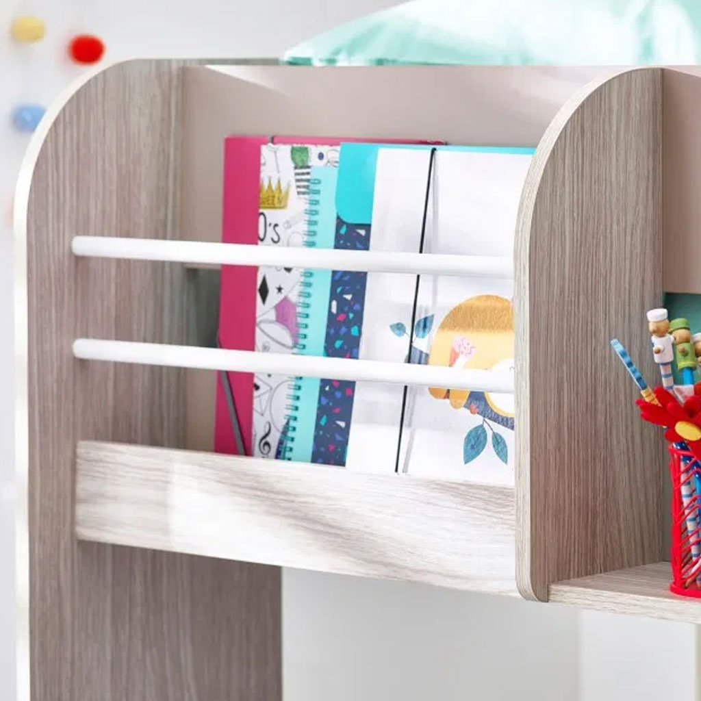 Wooden Bunk Bed With Underbed And Ladder - Mars