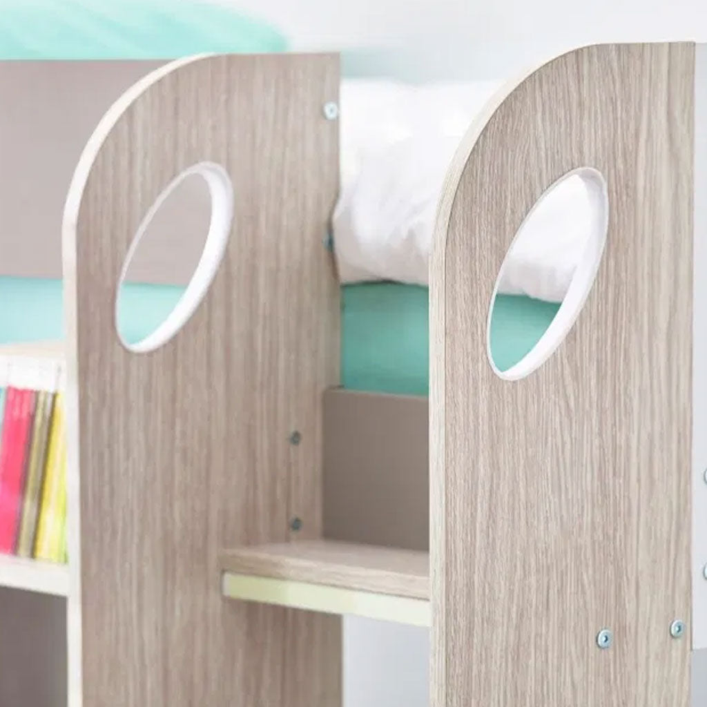 Wooden Bunk Bed With Underbed And Ladder - Mars