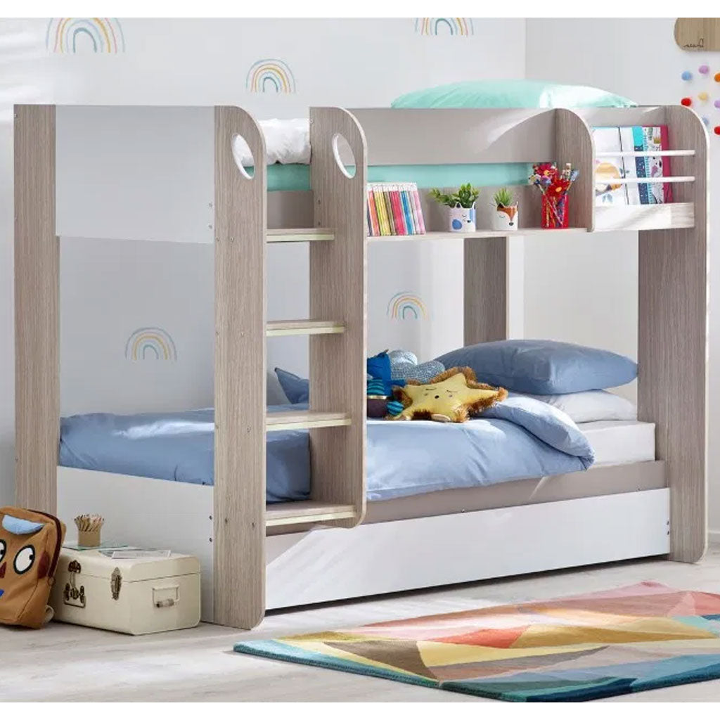 Wooden Bunk Bed With Underbed And Ladder - Mars