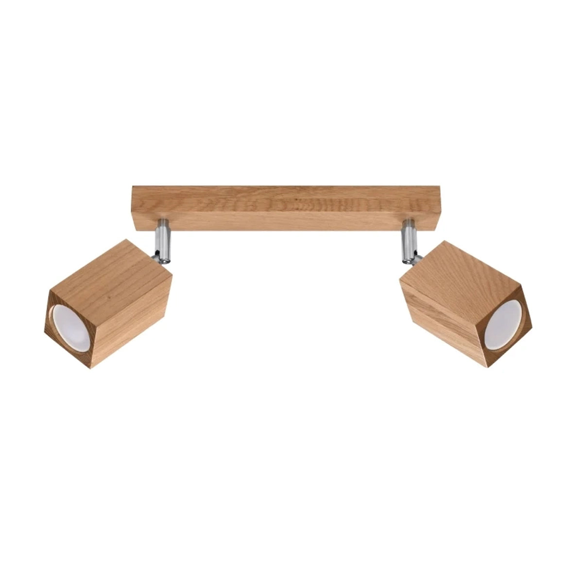 Wooden Ceiling Light With 2 Keke Lamps - Peach Puff