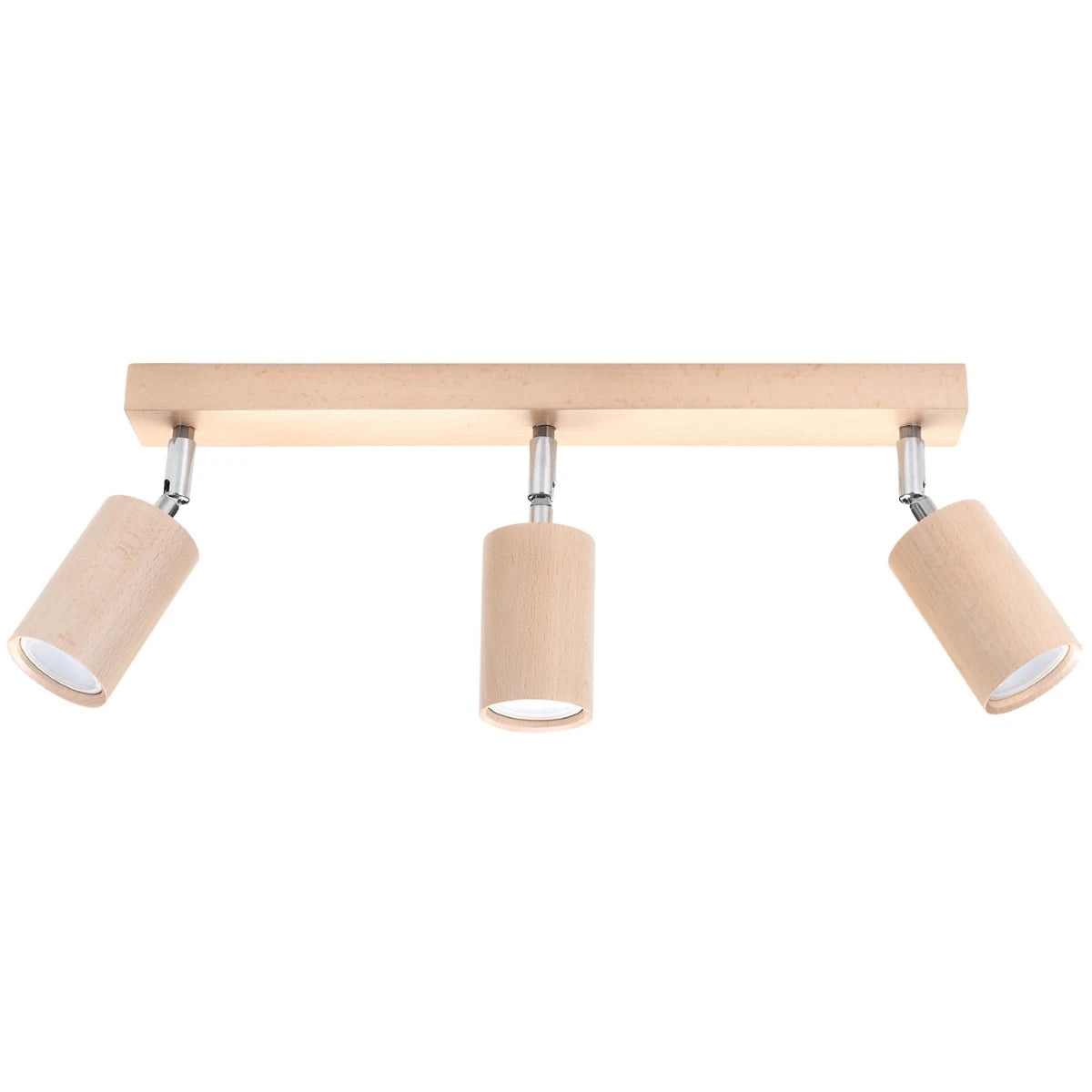 Wooden Ceiling Light With 3 Berg Lamps - Peach Puff