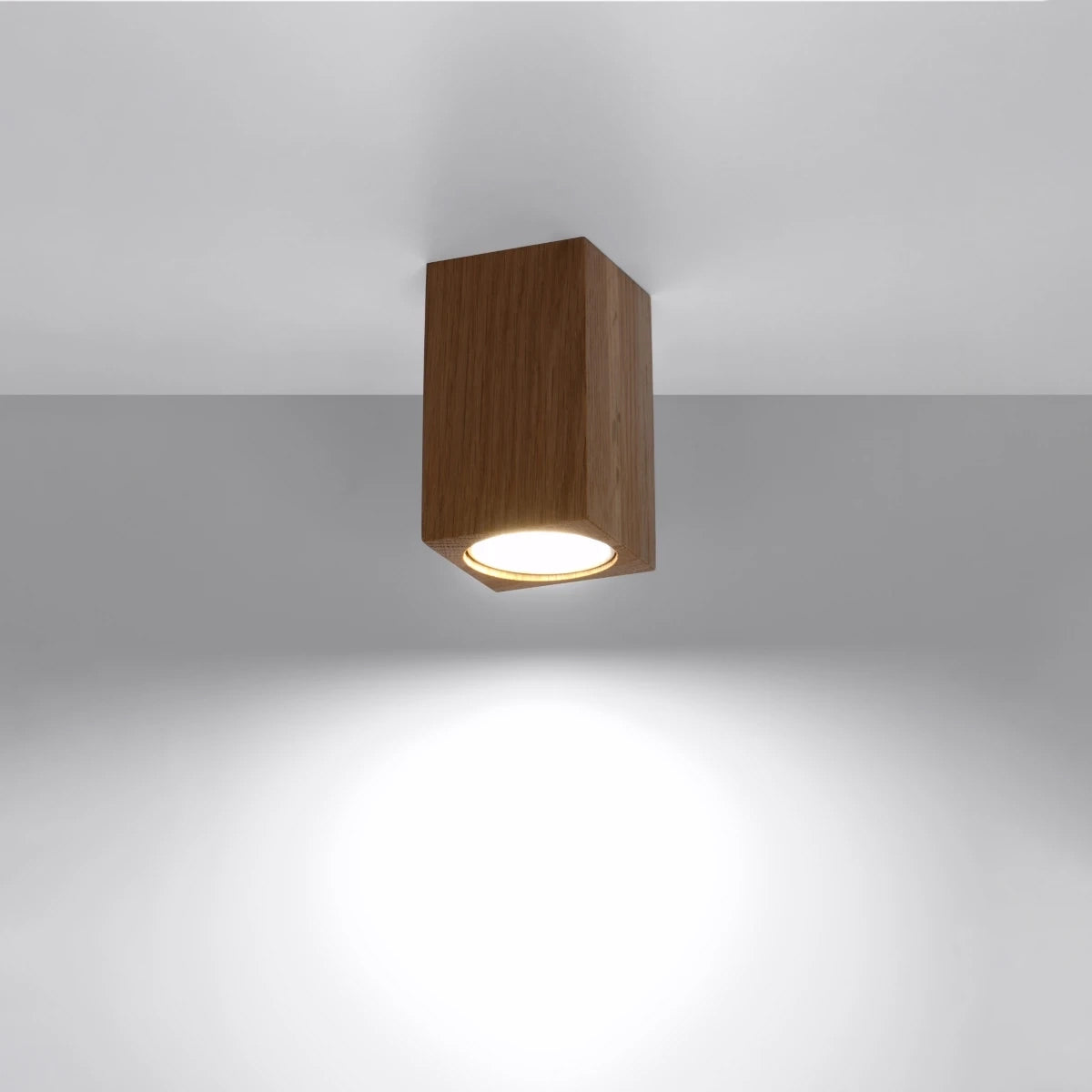 Wooden Ceiling Light With Keke Lamp - Peach Puff