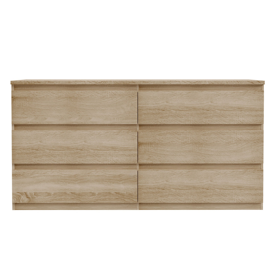 Wooden Chest 6 Drawers Wide - Edmore