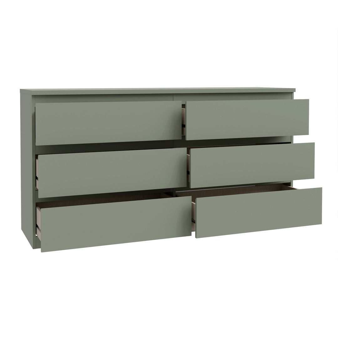 Wooden Chest 6 Drawers Wide - Edmore