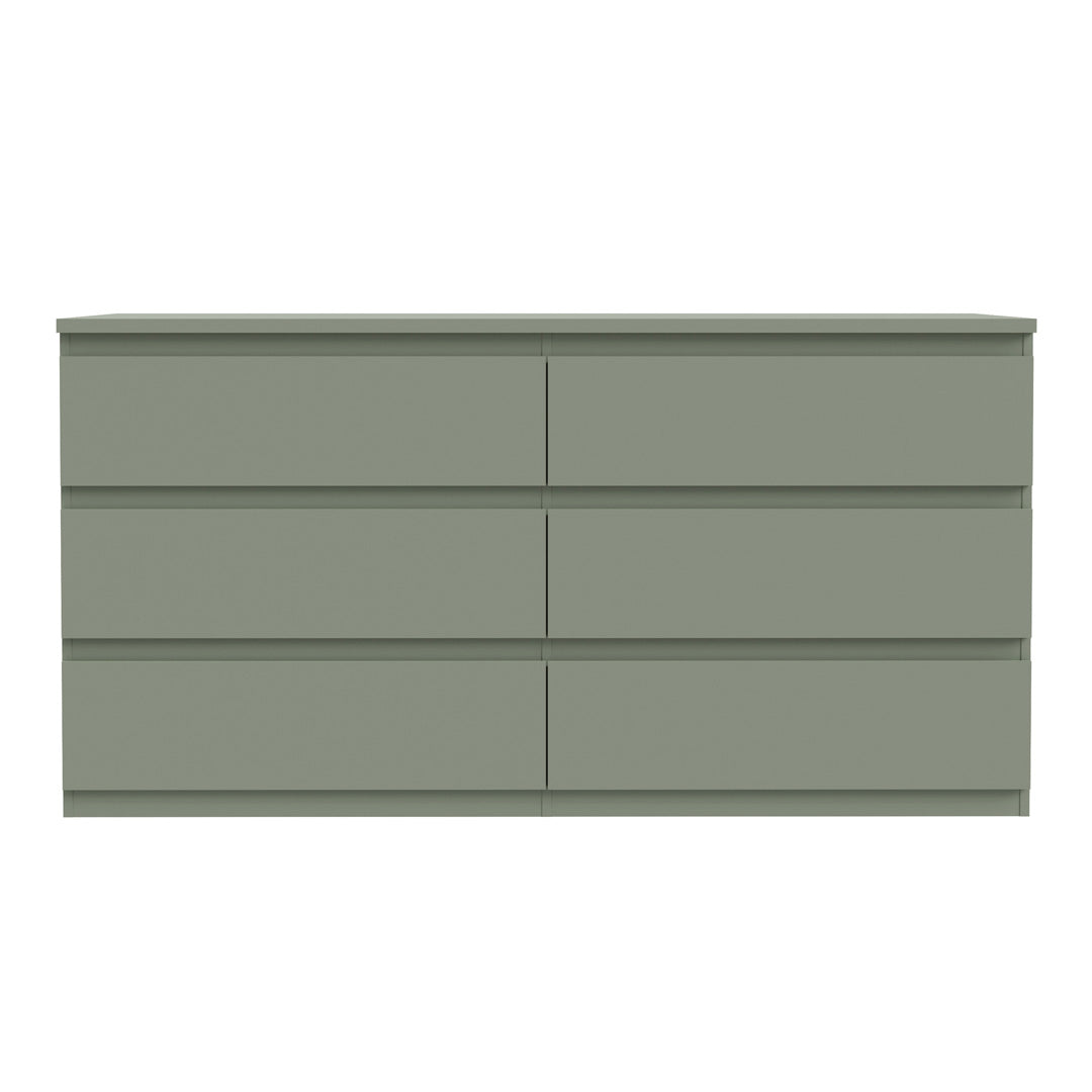 Wooden Chest 6 Drawers Wide - Edmore