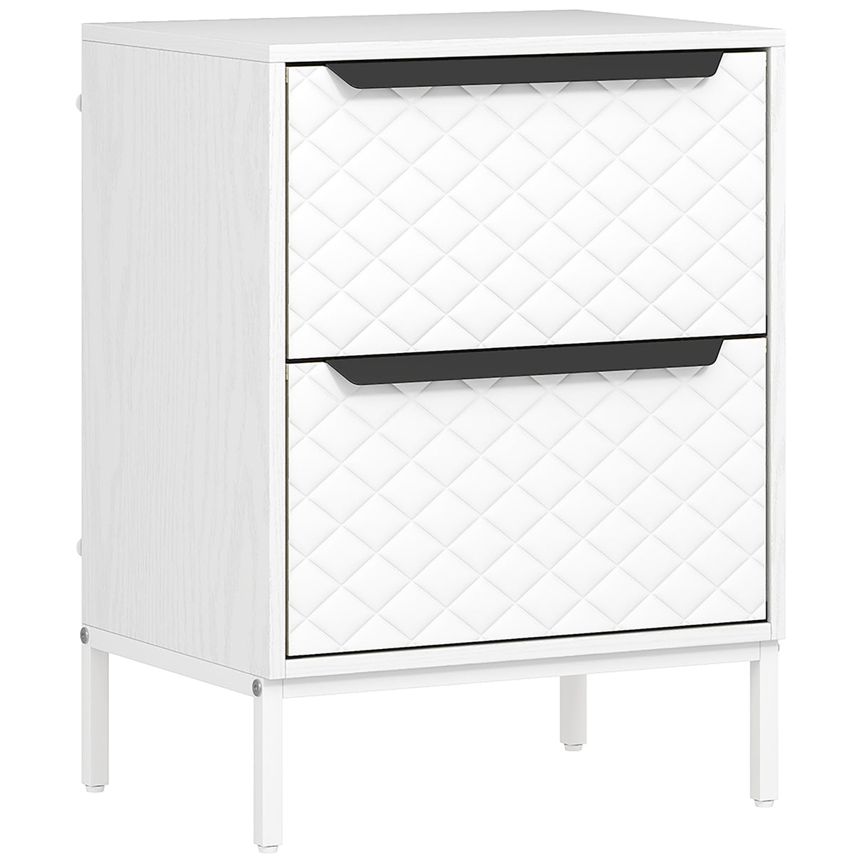 Wooden Chest Of 2 Fabric Drawers 40cm Wide - Velmora