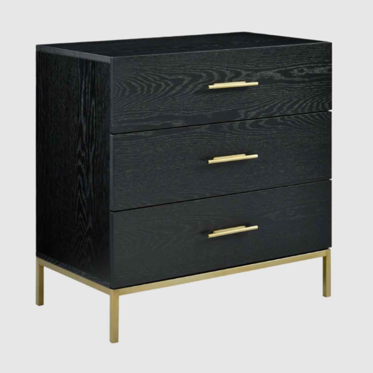 Wooden Chest Of 3 Drawers 80cm Wide - Tulip