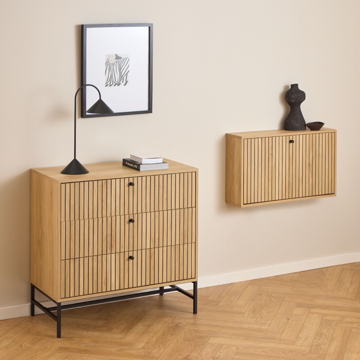 Wooden Chest Of 3 Drawers - Albany
