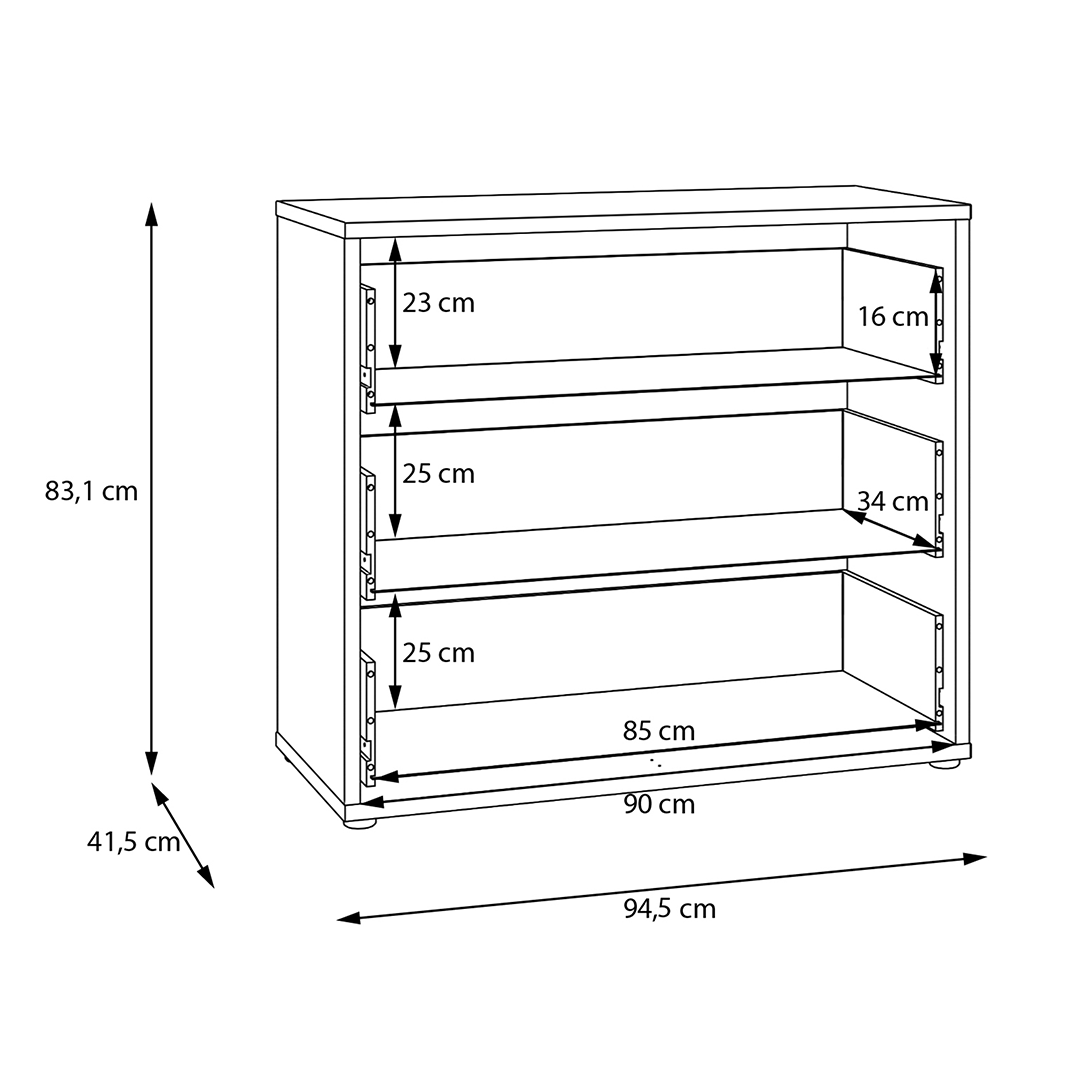 Wooden Chest Of 3 Drawers - Alice Springs