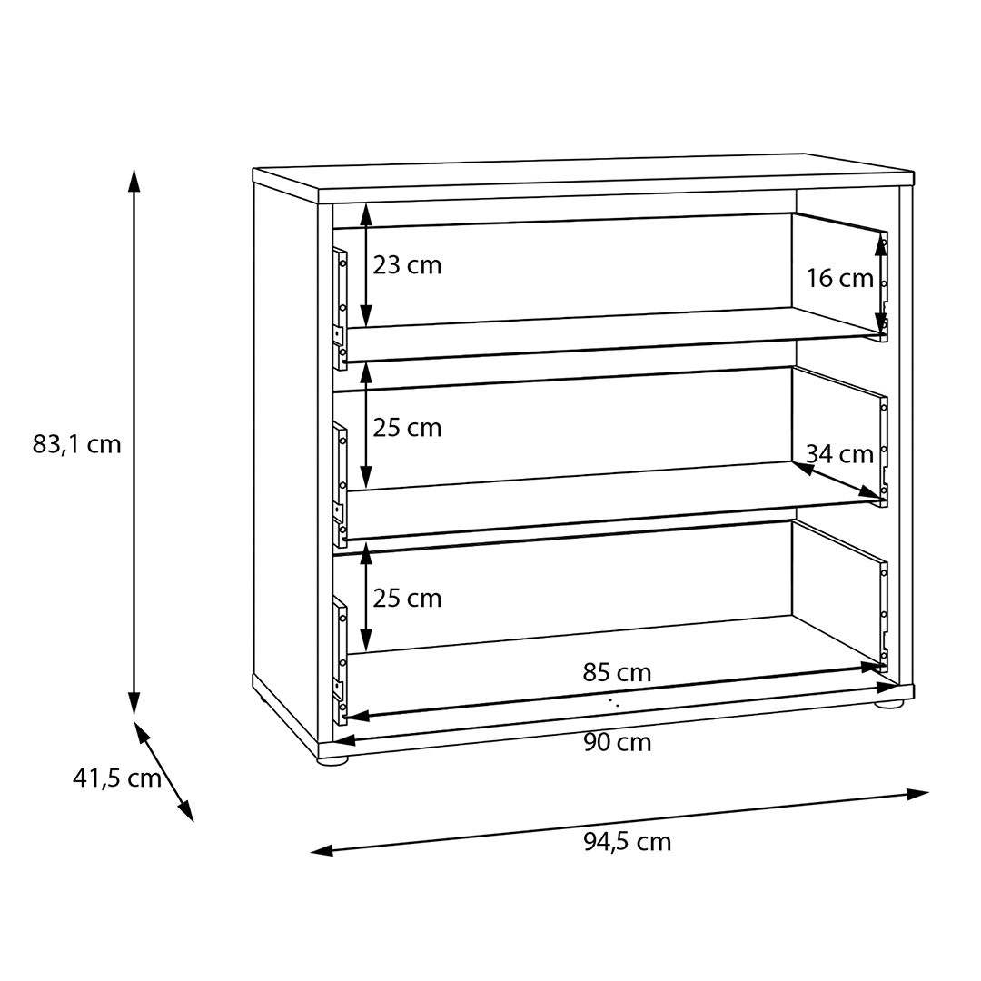 Wooden Chest Of 3 Drawers - Alice Springs