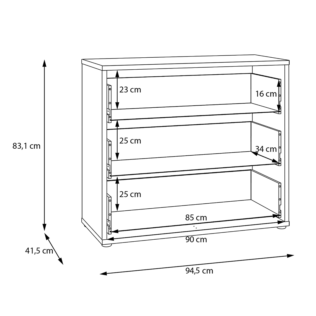Wooden Chest Of 3 Drawers - Alice Springs