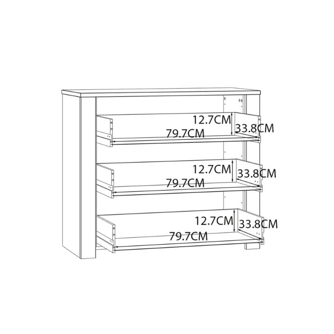 Wooden Chest Of 3 Drawers - Bohol