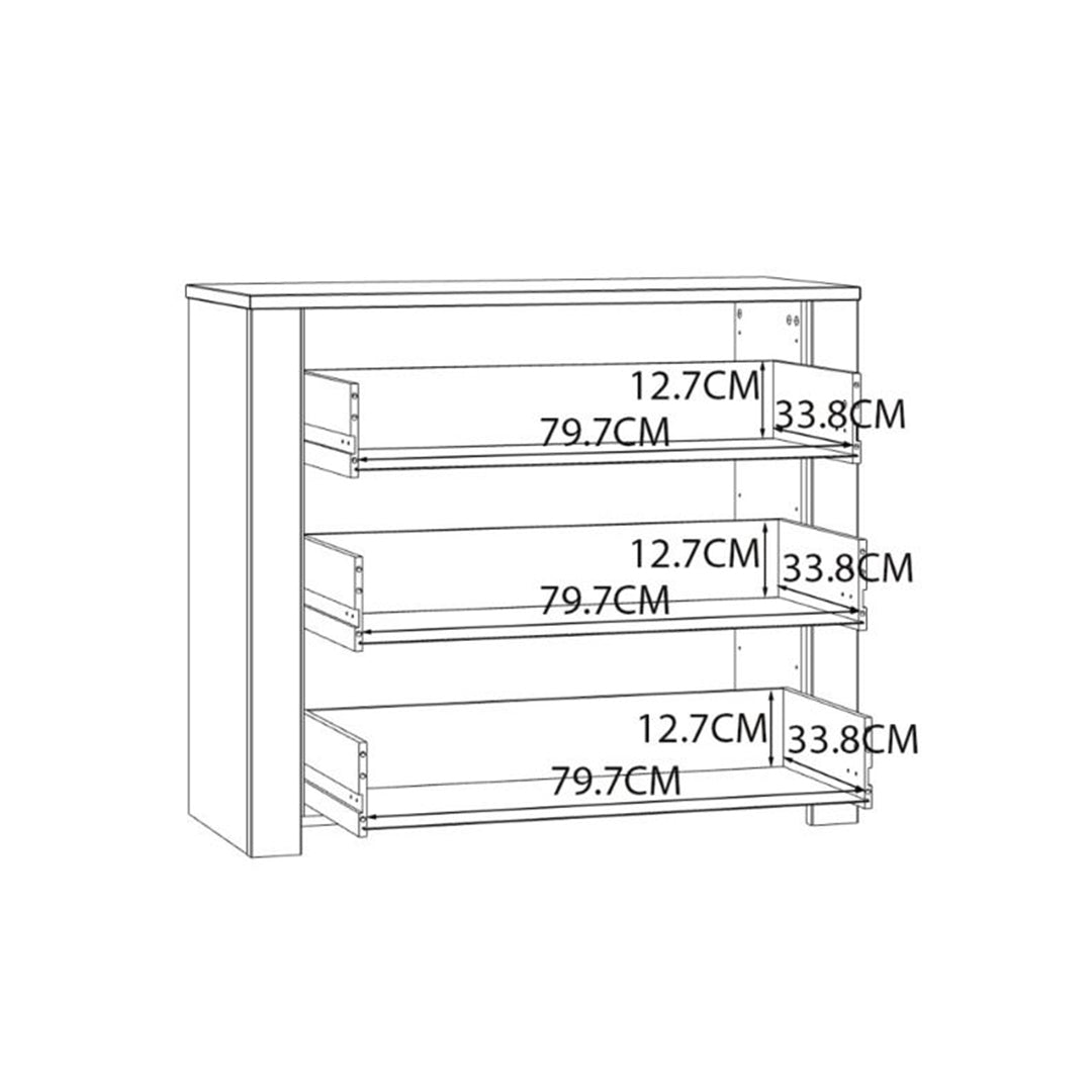 Wooden Chest Of 3 Drawers - Bohol