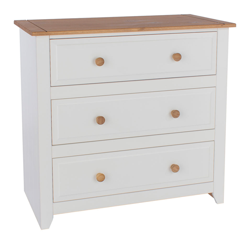 Wooden Chest Of 3 Drawers - Capri