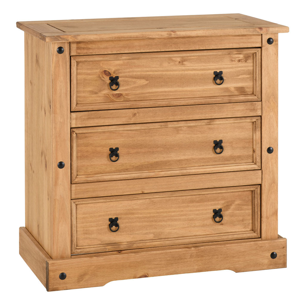 Wooden Chest Of 3 Drawers - Corona