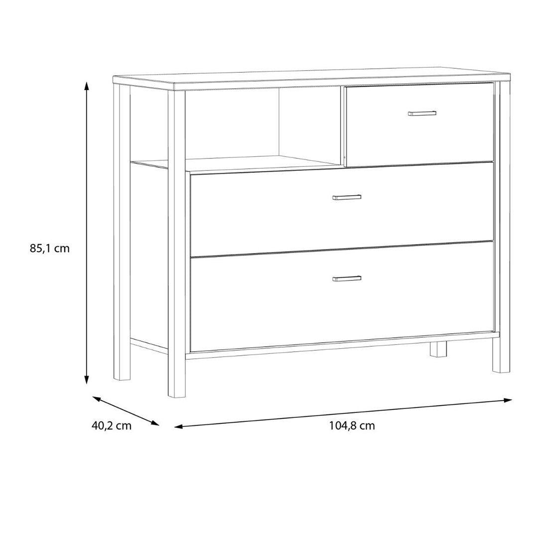 Wooden Chest Of 3 Drawers - High Rock