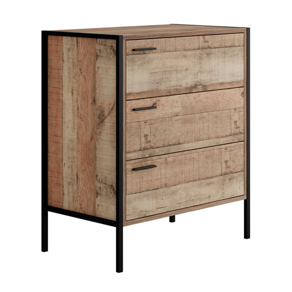 Wooden Chest Of 3 Drawers - Hoxton