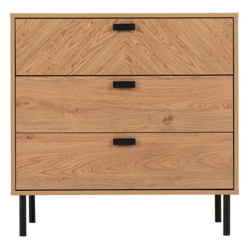 Wooden Chest Of 3 Drawers - Leon