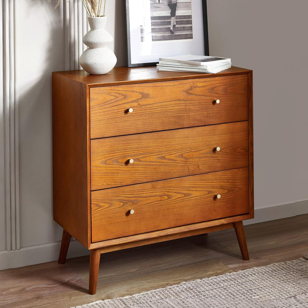 Wooden Chest Of 3 Drawers - Lowry