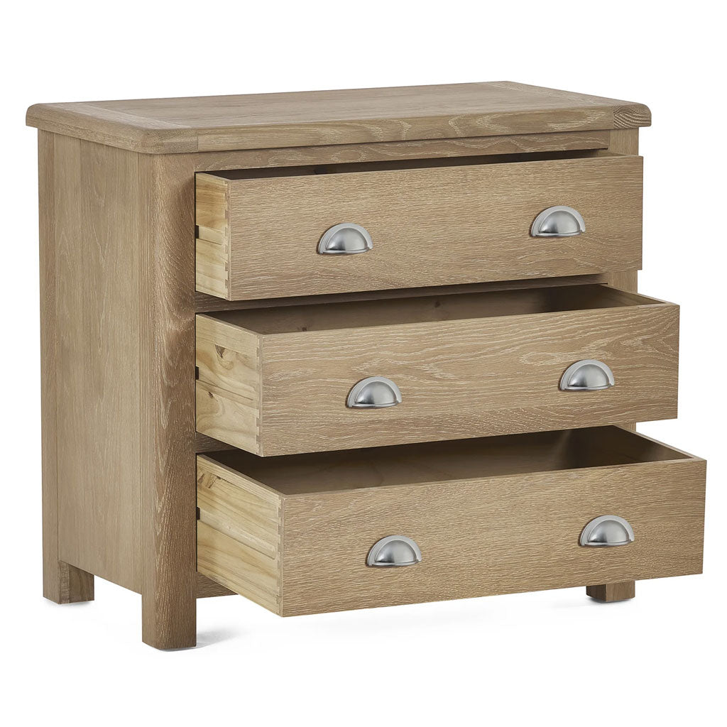 Wooden Chest Of 3 Drawers - Memphis