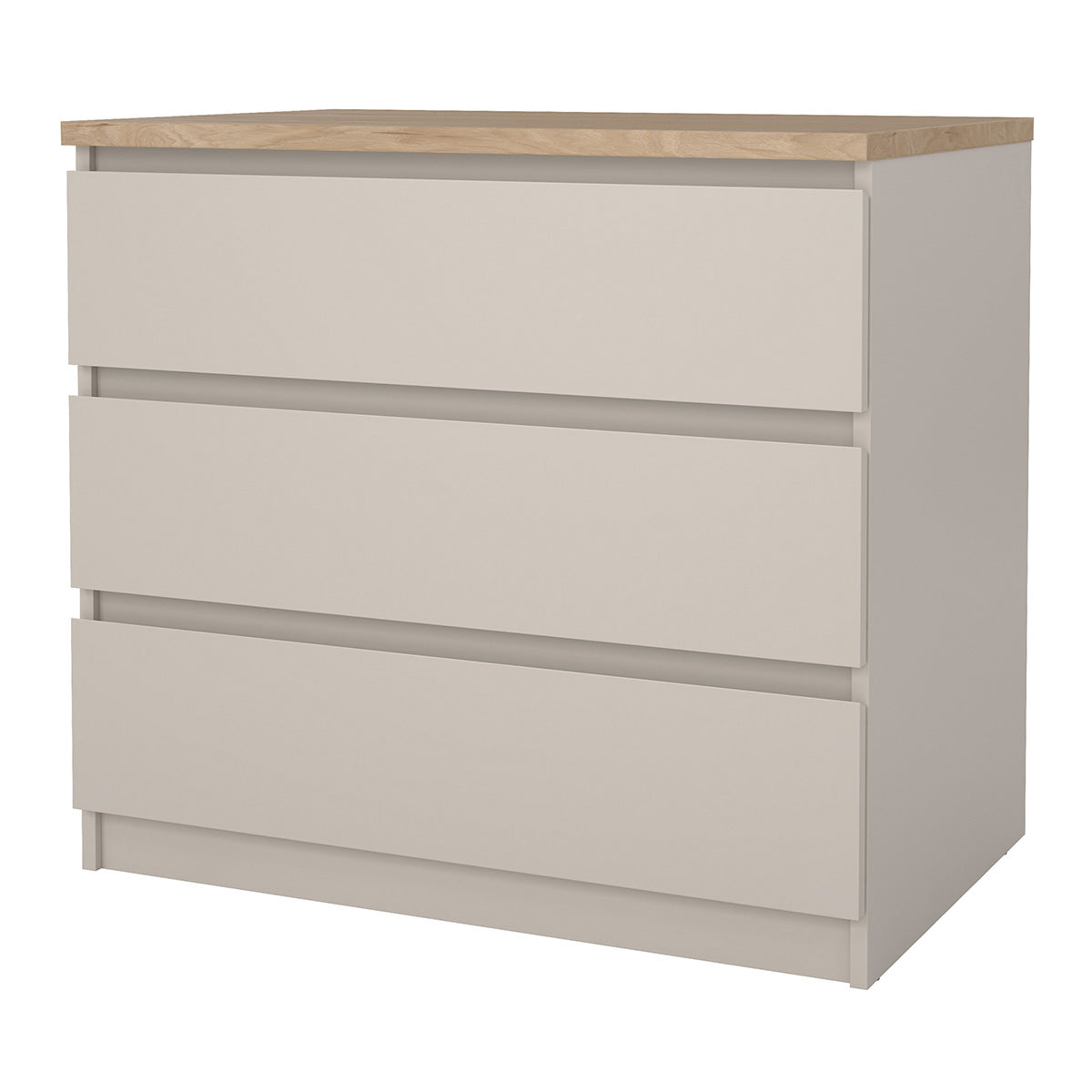 Wooden Chest Of 3 Drawers - Naia