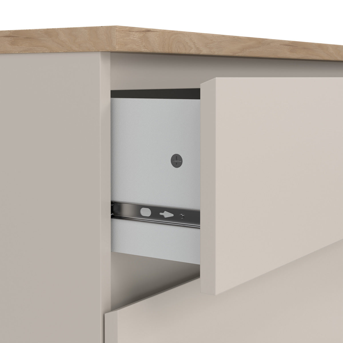 Wooden Chest Of 3 Drawers - Naia