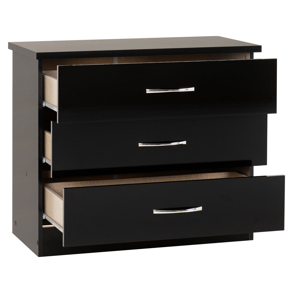 Wooden Chest Of 3 Drawers - Nevada