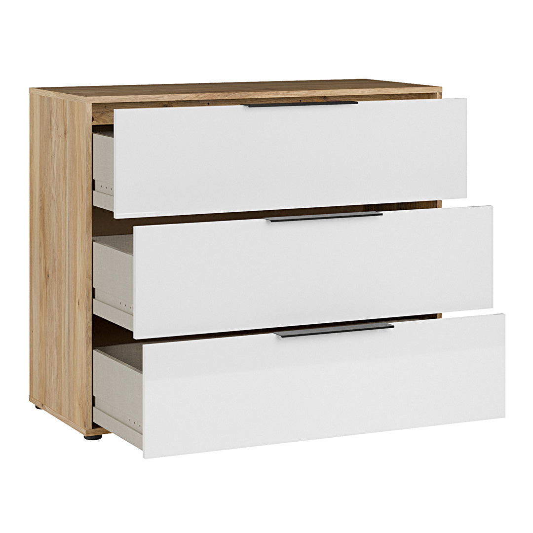 Wooden Chest of 3 Drawers - Orkney