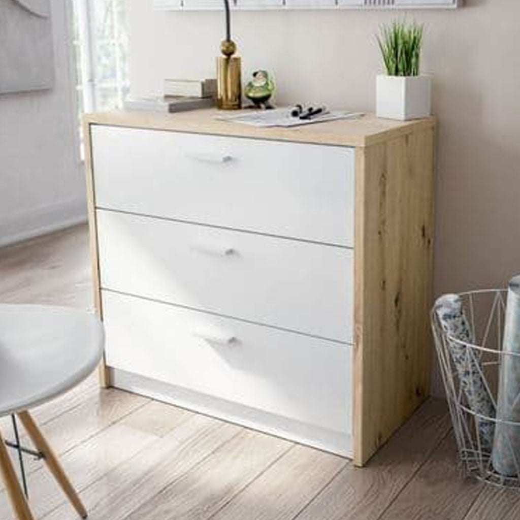 Wooden Chest Of 3 Drawers With Desk - Gonzales