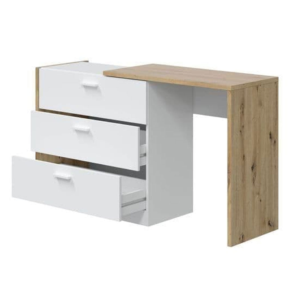 Wooden Chest Of 3 Drawers With Desk - Gonzales