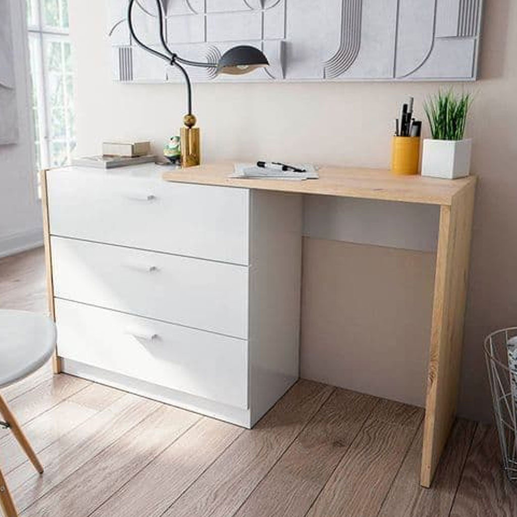 Wooden Chest Of 3 Drawers With Desk - Gonzales