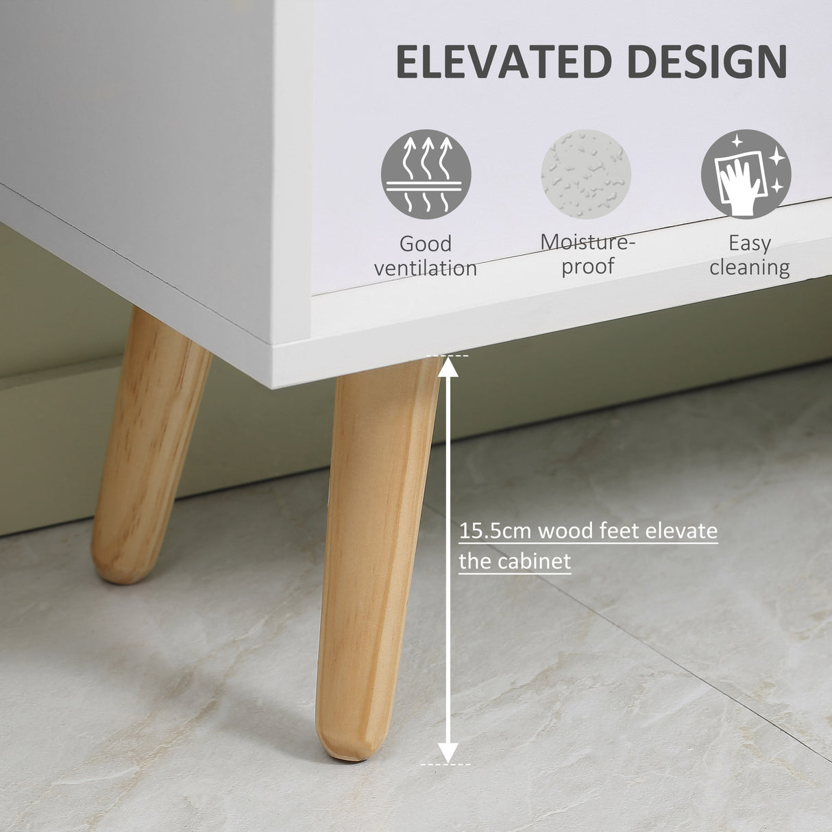 Wooden Chest Of 3 Fabric Drawers 95cm Wide With 6 Cube - Velmora