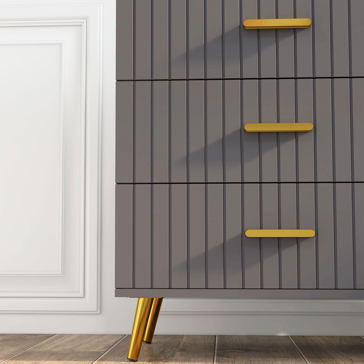 Wooden Chest Of 4 Drawers 60cm Wide - Velmora