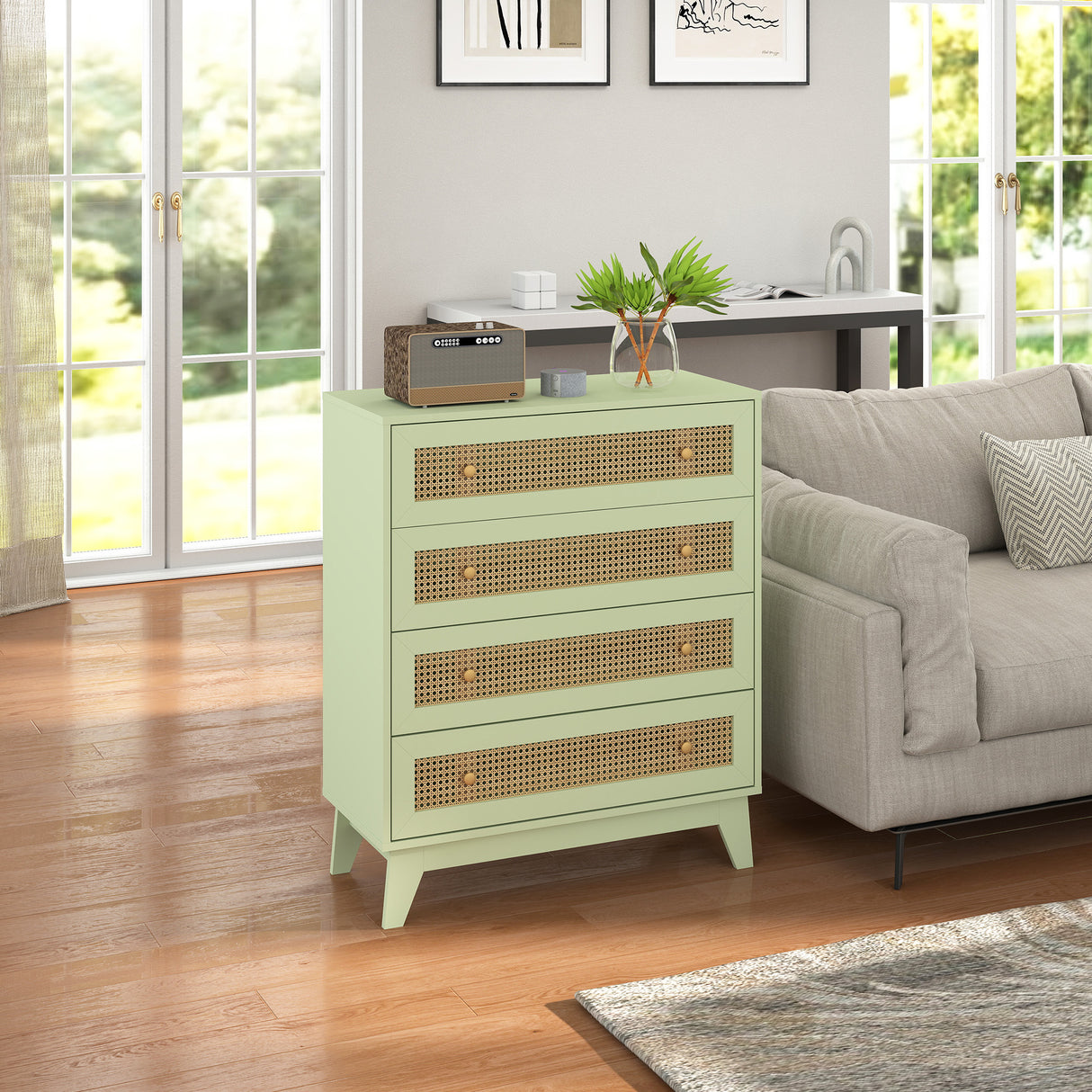 Wooden Chest Of 4 Drawers 80cm Wide - Velmora