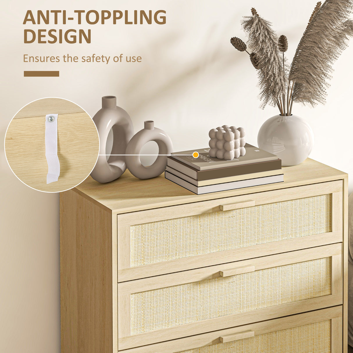 Wooden Chest Of 4 Drawers 80cm Wide With Two Bedside Cabinet 40cm Wide - Velmora