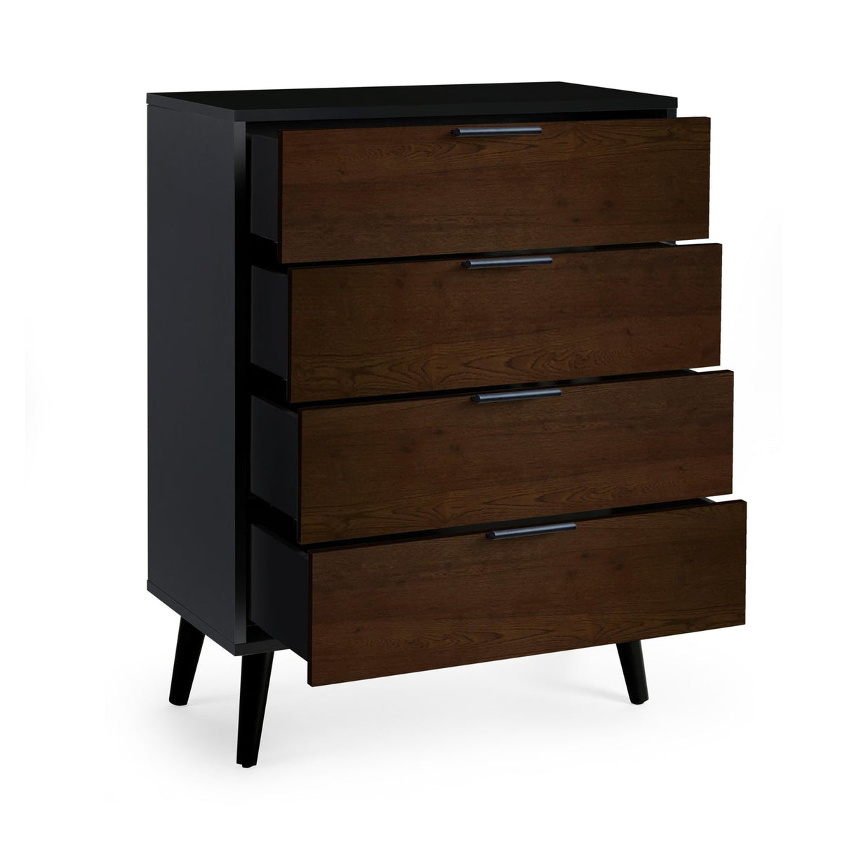 Wooden Chest Of 4 Drawers - Alba