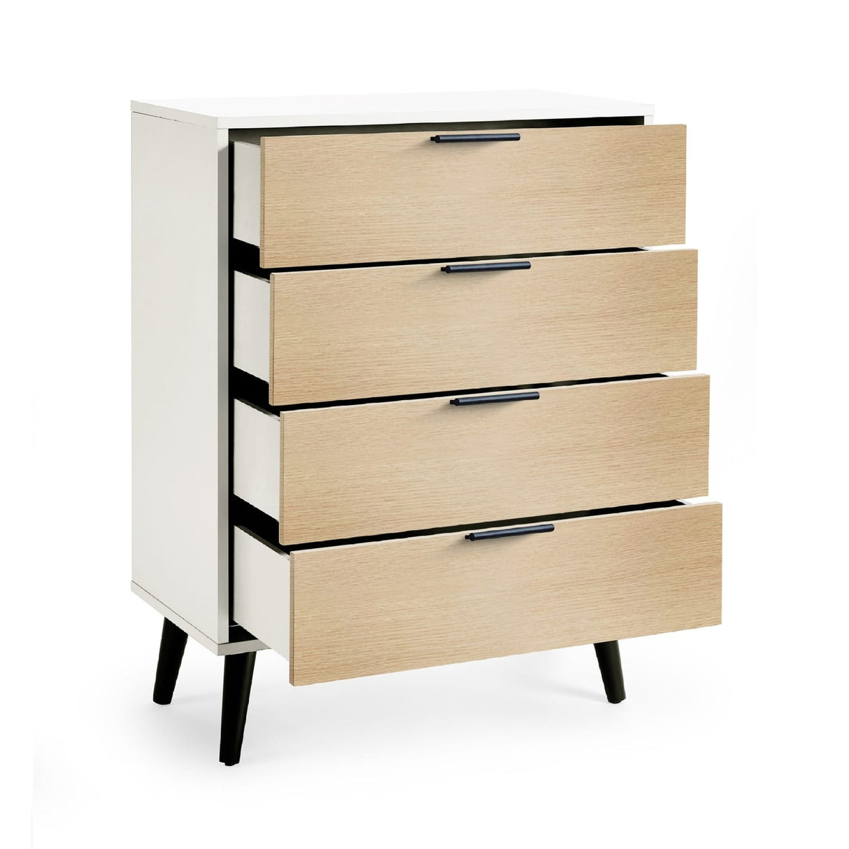 Wooden Chest Of 4 Drawers - Alba