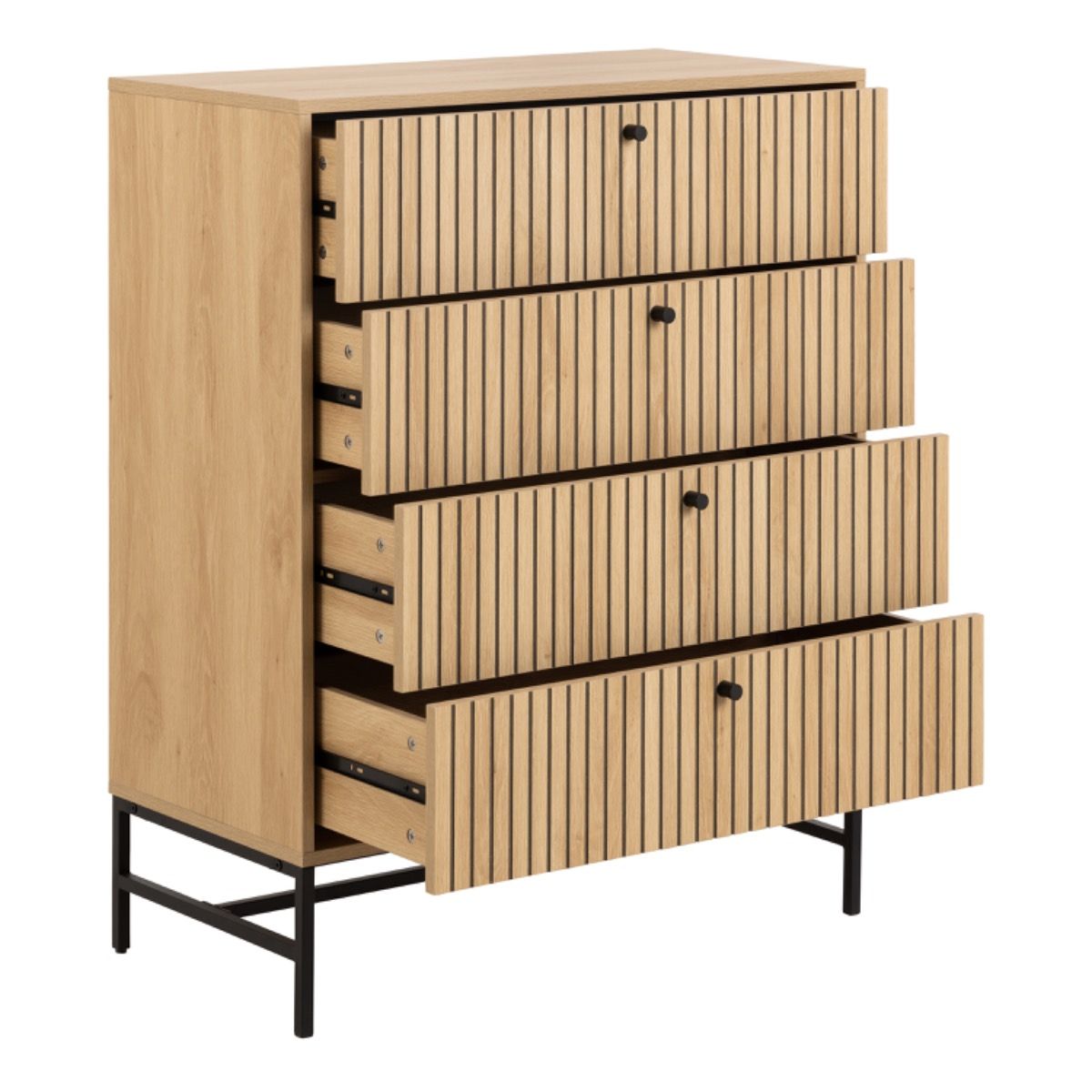 Wooden Chest Of 4 Drawers - Albany