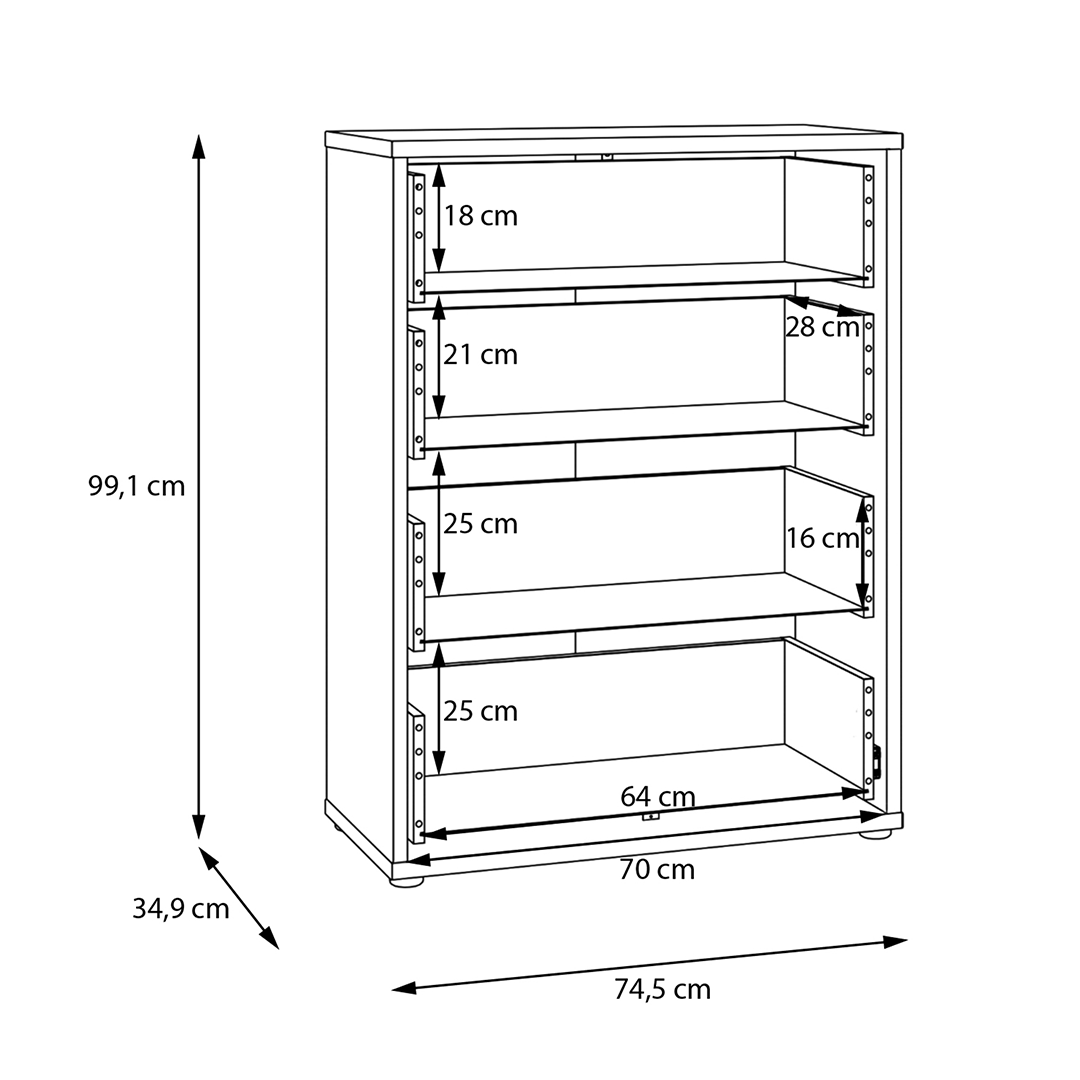 Wooden Chest Of 4 Drawers - Alice Springs