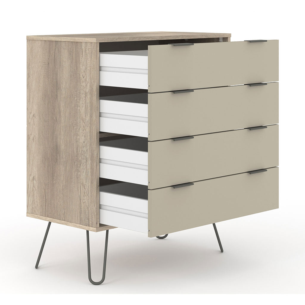 Wooden Chest Of 4 Drawers - Augusta