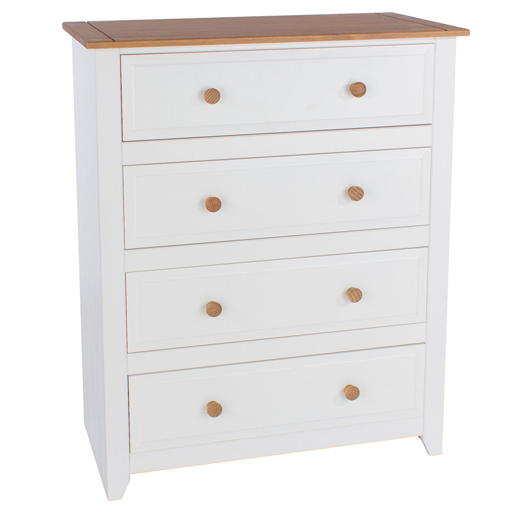 Wooden Chest Of 4 Drawers - Capri