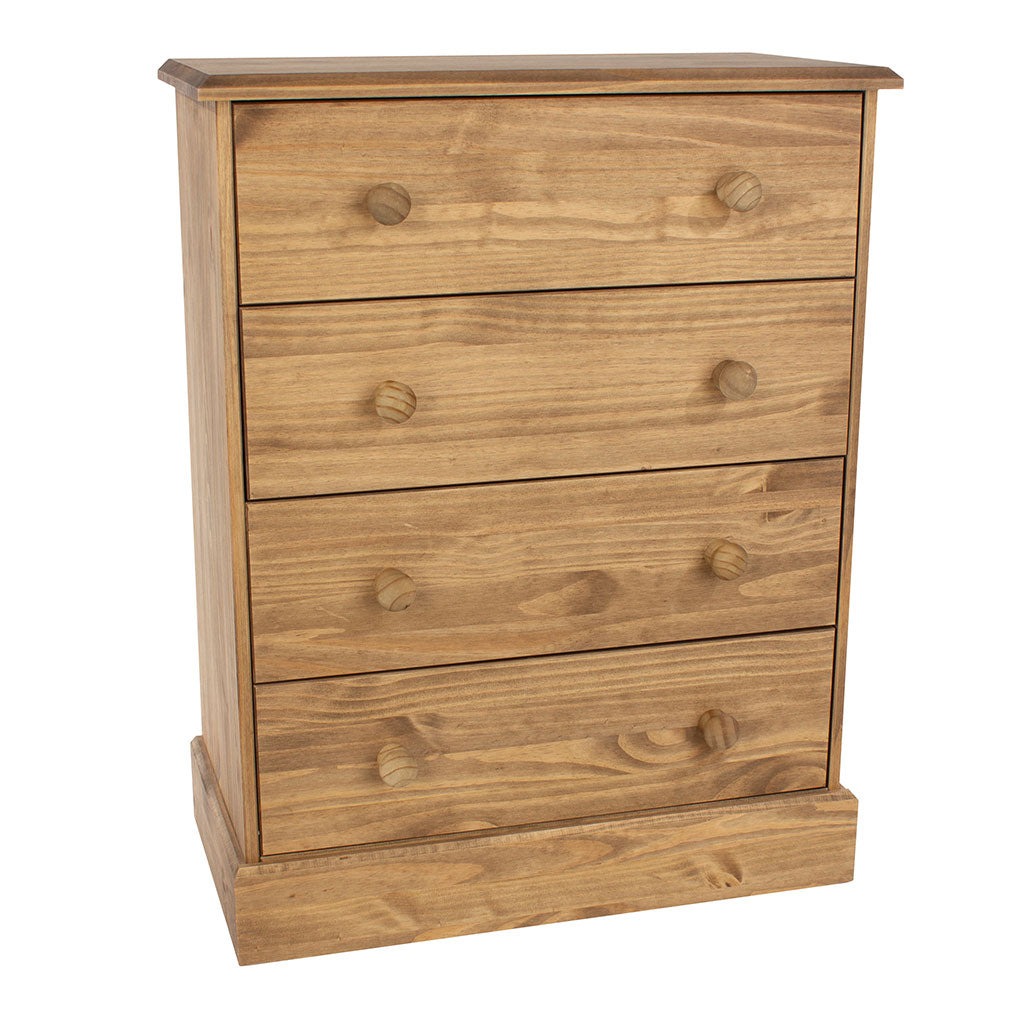 Wooden Chest Of 4 Drawers - Cotswold