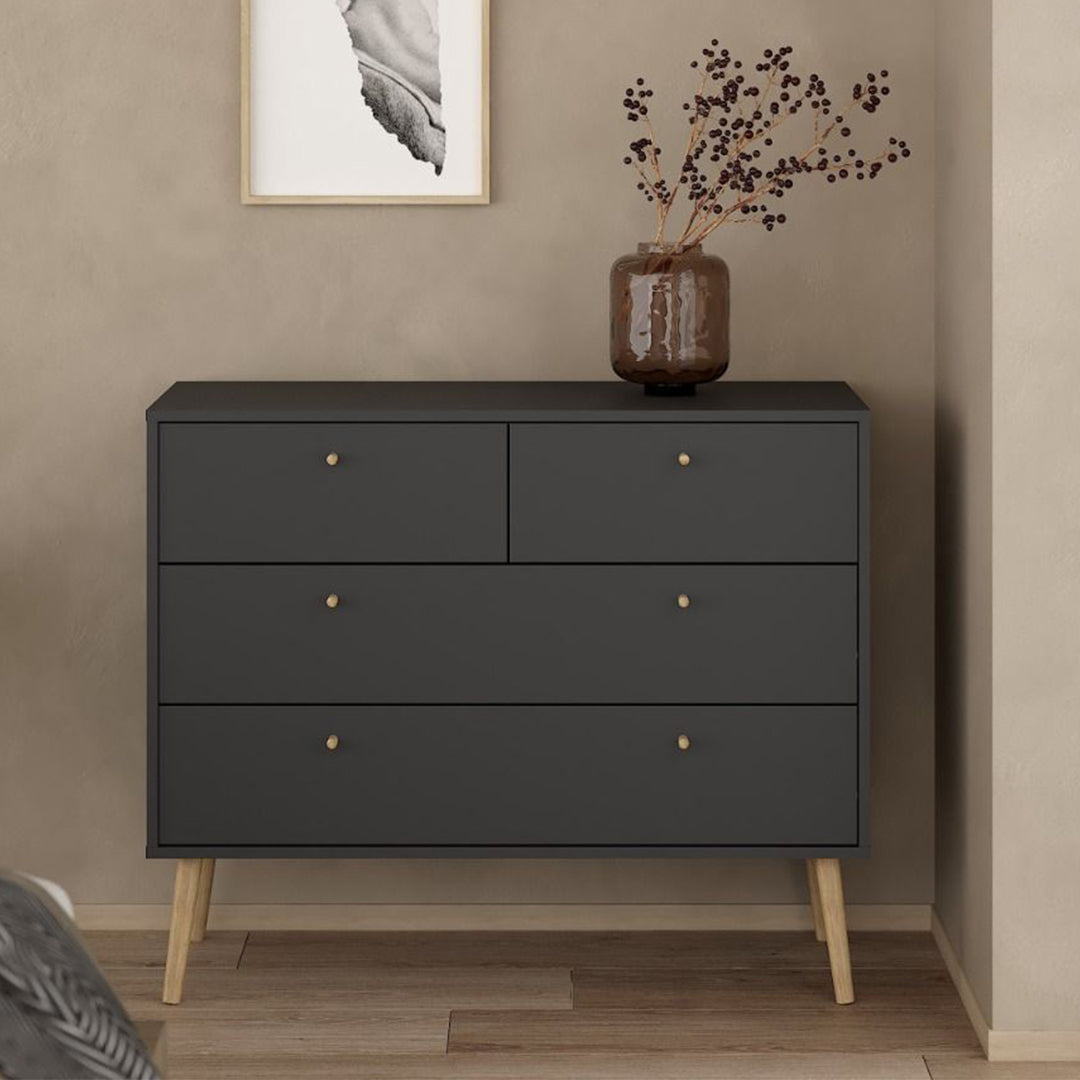 Wooden Chest Of 4 Drawers - Cumbria