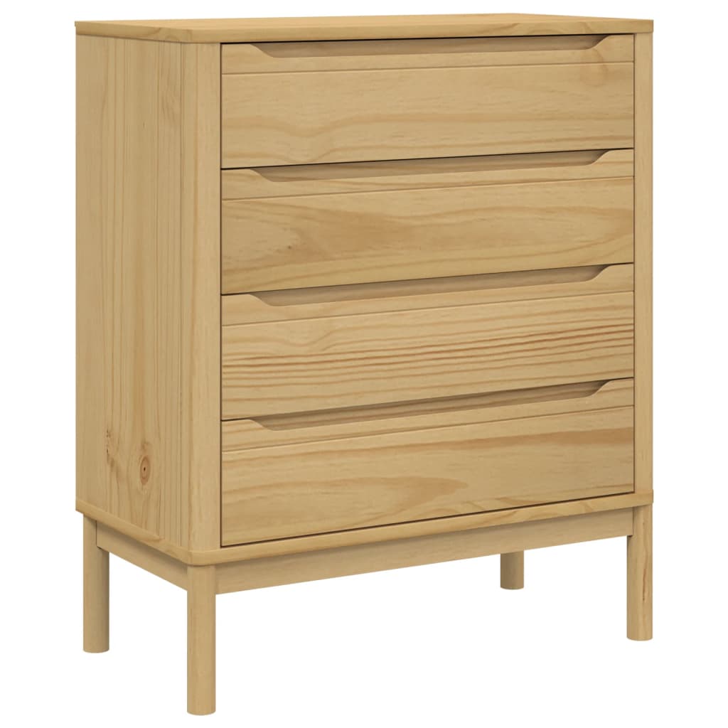 Wooden Chest Of 4 Drawers - Floro