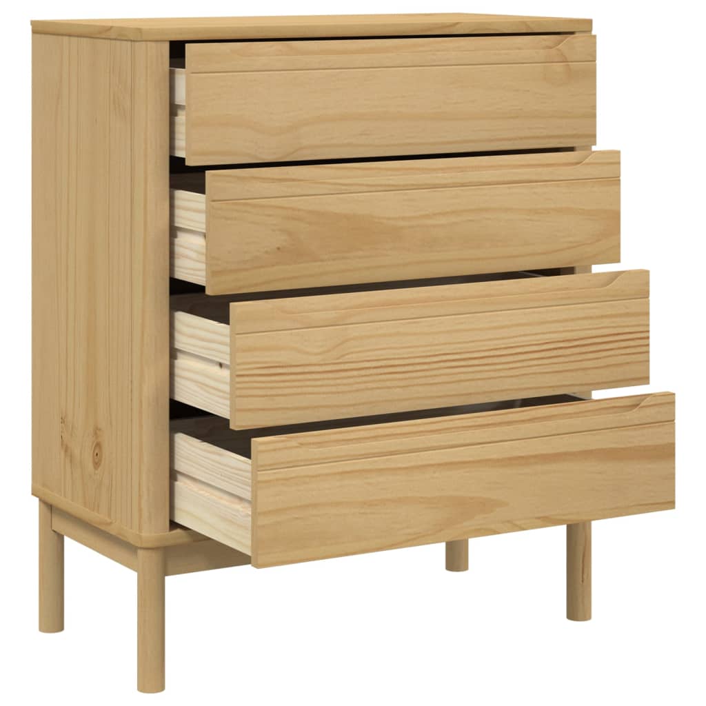 Wooden Chest Of 4 Drawers - Floro