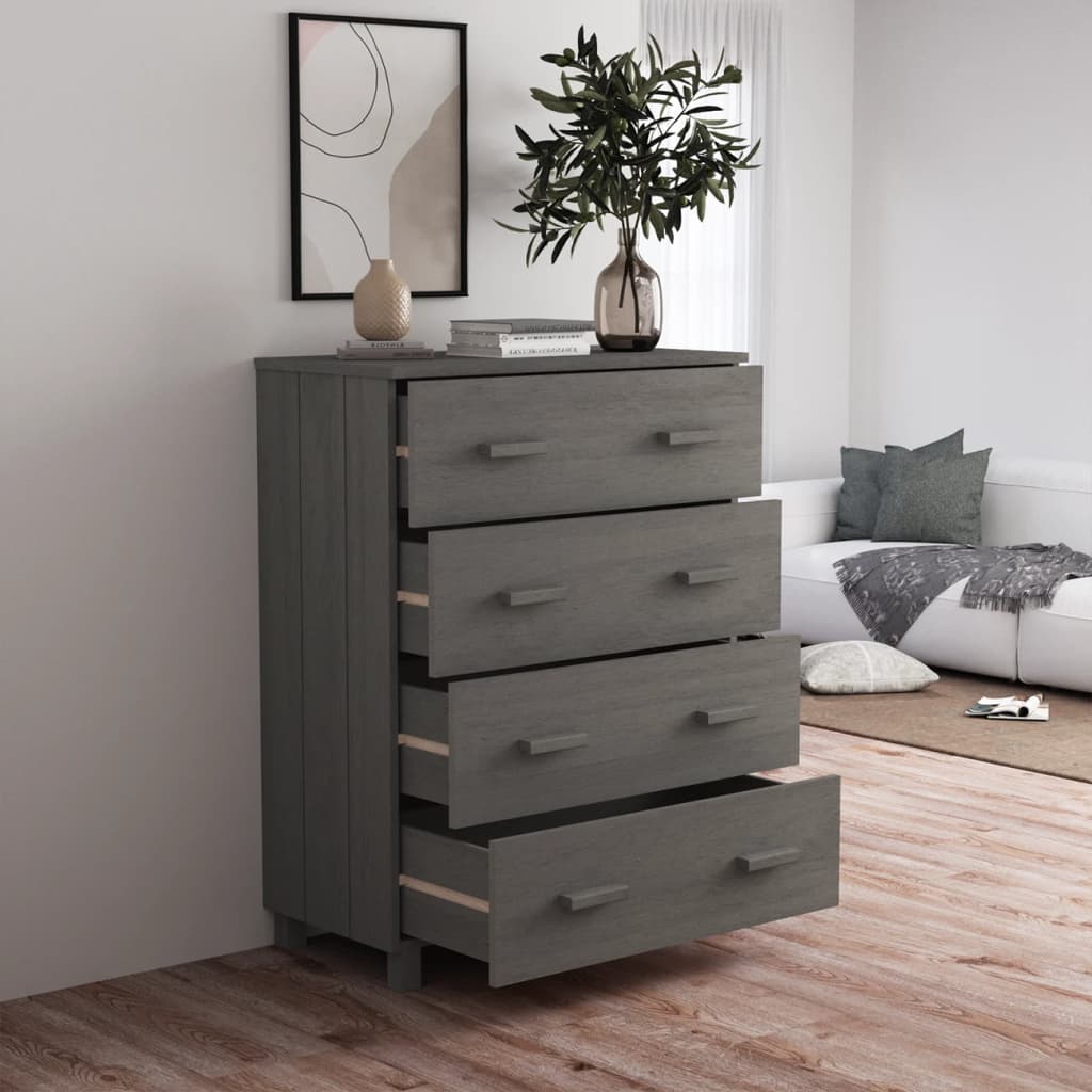 Wooden Chest Of 4 Drawers - Hamar
