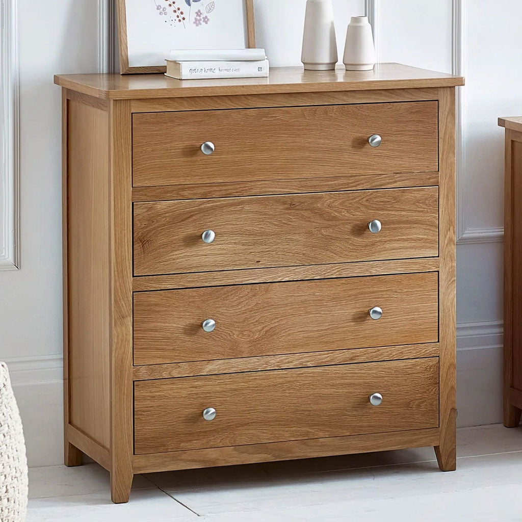 Wooden Chest Of 4 Drawers - Mallory