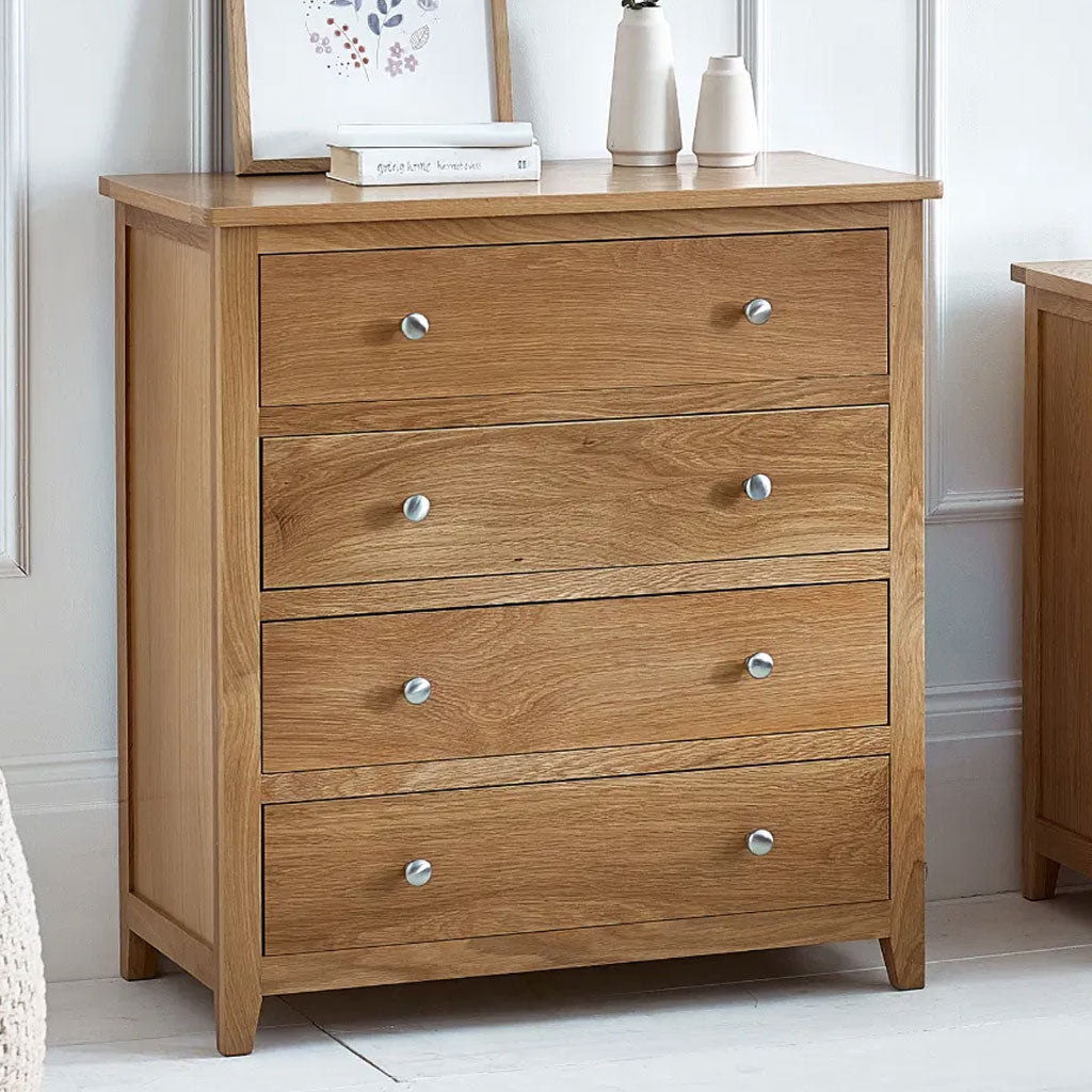 Wooden Chest Of 4 Drawers - Mallory